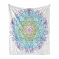 thumbnail image 1 of Ethnic Soft Flannel Fleece Throw Blanket, Mandala Round with Geometry Element Metatron Cube Alchemy Theme, Cozy Plush for Indoor and Outdoor Use, 60" x 80", Multicolor, by Ambesonne, 1 of 6