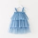 thumbnail image 4 of Odeerbi Las Niñas de Verano de Tul Escalonada Vestido de Flores Correa Tutu Vestido Sin Mangas Tirante de Malla Vestido, 4 of 6