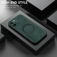 thumbnail image 2 of ELEHOLD For iPhone 12 Pro Max Luxury Leather Magnetic Shockproof Case Slim Drop Protection Cover, Lens & Screen Protection, Compatible with Magsafe, Skin-Friendly, Green, 2 of 9