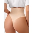 thumbnail image 5 of Women's Tummy Control Thong Shapewear Seamless High Waist Slimmer Panties Body Shaper Underwear, 5 of 7