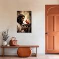 thumbnail image 3 of YCCJ-Jesus Canvas Wall Art Jesus with Red Birds Cardinal Picture Print Christian God Posters Cardinal and Jesus Pictures for Church Prayer Room Unframed (24.00"x36.00"), 3 of 6