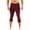 Red, variant on BLCHUNen Leggings for Men Casual Capri Pants Lightweight Stretch Elastic Waist Sports Gym Running Fitness Yoga Pants