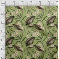 thumbnail image 2 of oneOone Cotton Cambric Light Green Fabric Floral & Leaves Tropical Dress Material Fabric Print Fabric By The Yard 56 Inch Wide, 2 of 4
