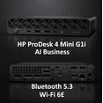 thumbnail image 5 of HP ProDesk 4 Mini G1i AI Business Mini Desktop (Intel Ultra 5-235T, Intel Graphics shared, 32GB DDR5, 256GB PCIe SSD, WiFi 6E, Bluetooth 5.3, 90W PSU, RJ-45, Win 11 Pro) w/DKZ USB Port Expander, 5 of 7