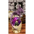 thumbnail image 6 of Ebros 12.5"H Magenta Dragon On Crystal Quartz Geode Egg LED Night Light Statue, 6 of 8