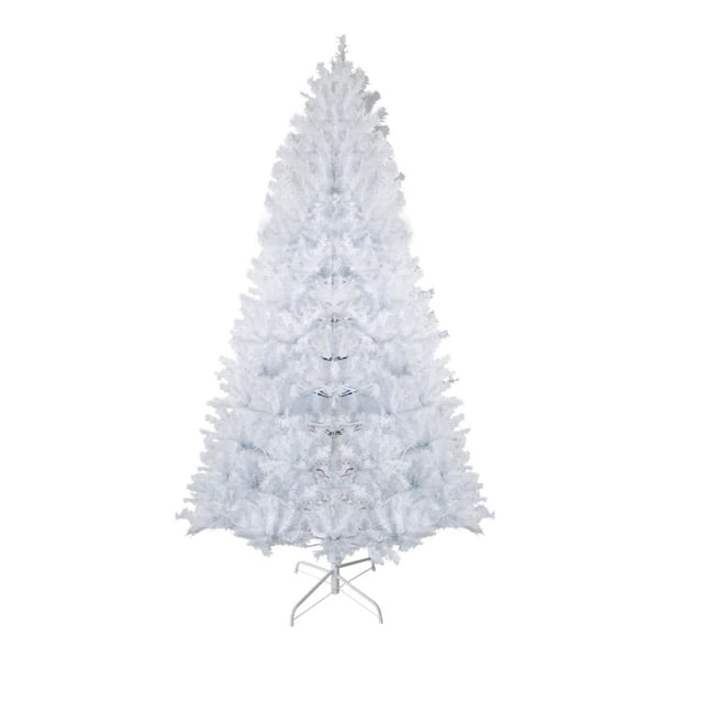 Ourlova 6.5 Ft Prelit Artificial Christmas Tree with 250 Warm White LED Lights Battery Operated Xmas Tree White