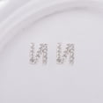 thumbnail image 1 of Pendientes de plata de ley s925 con forma de mini diamantes y 26 letras en inglés, con circonitas y diamantes, estilo coreano, para mujer, 1 of 6