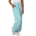 thumbnail image 5 of Lenpel Cotton Linen Pants for Women Baggy Elastic High Waisted Drawstring Wide Leg Casual Trousers Palazzo Lounge Pants with Pockets, 5 of 6