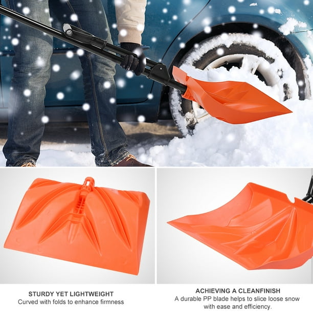 Grande pelle à neige Portable pour allée, pelle pliante de jardin légère  avec poignée, Large déneigement pour voiture - AliExpress