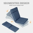 thumbnail image 5 of Aoodor High-Back Outdoor Dining Chair Cushion Set, Fade-Resistant Polyester Fabric, Water-Repellent TPU Coating, 37x20x2.8 Inches (Set of 4), 5 of 8