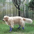 thumbnail image 4 of Nvzi -b Outdoor Dog Boots Winter Dog Shoes Nonslip for Snow Rain（Blue,M, 4pcs）, 4 of 4