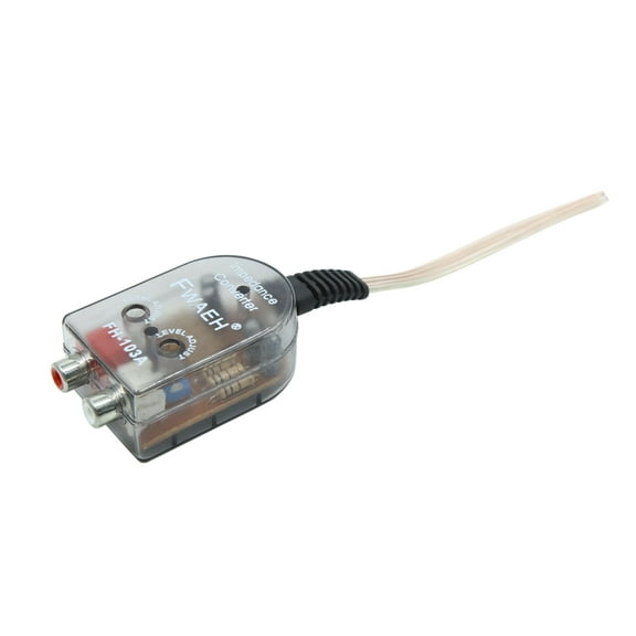 REGALWOVEN DC 12V Car Audio RCA Line Output High to Low Amplifier Impedance  Adaptor