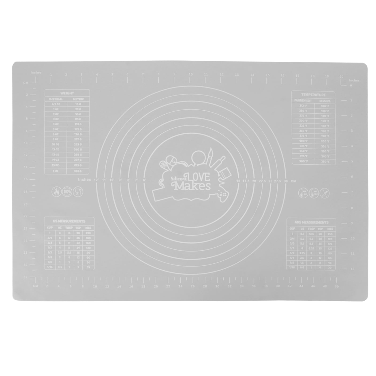 Baking Mat, Dough Rolling Mat 60X40Cm With Scale For Biscuits For Cakes