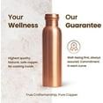 thumbnail image 5 of Large Handcrafted Ayurvedic Copper Water Bottle, Leak Proof Lid – Smooth Finish Copper Bottle Water Vessel – 100% Copper Drinking Water Bottle 34 Oz, 5 of 5