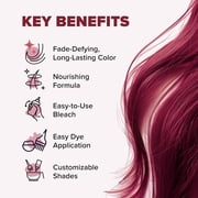 Splat Semi-Permanent Red Hair Dye Color Kit with Bleach, Crimson Obsession, 1 Application