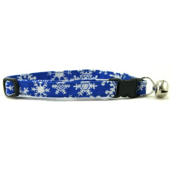 Blue Snowflakes Cat Collar