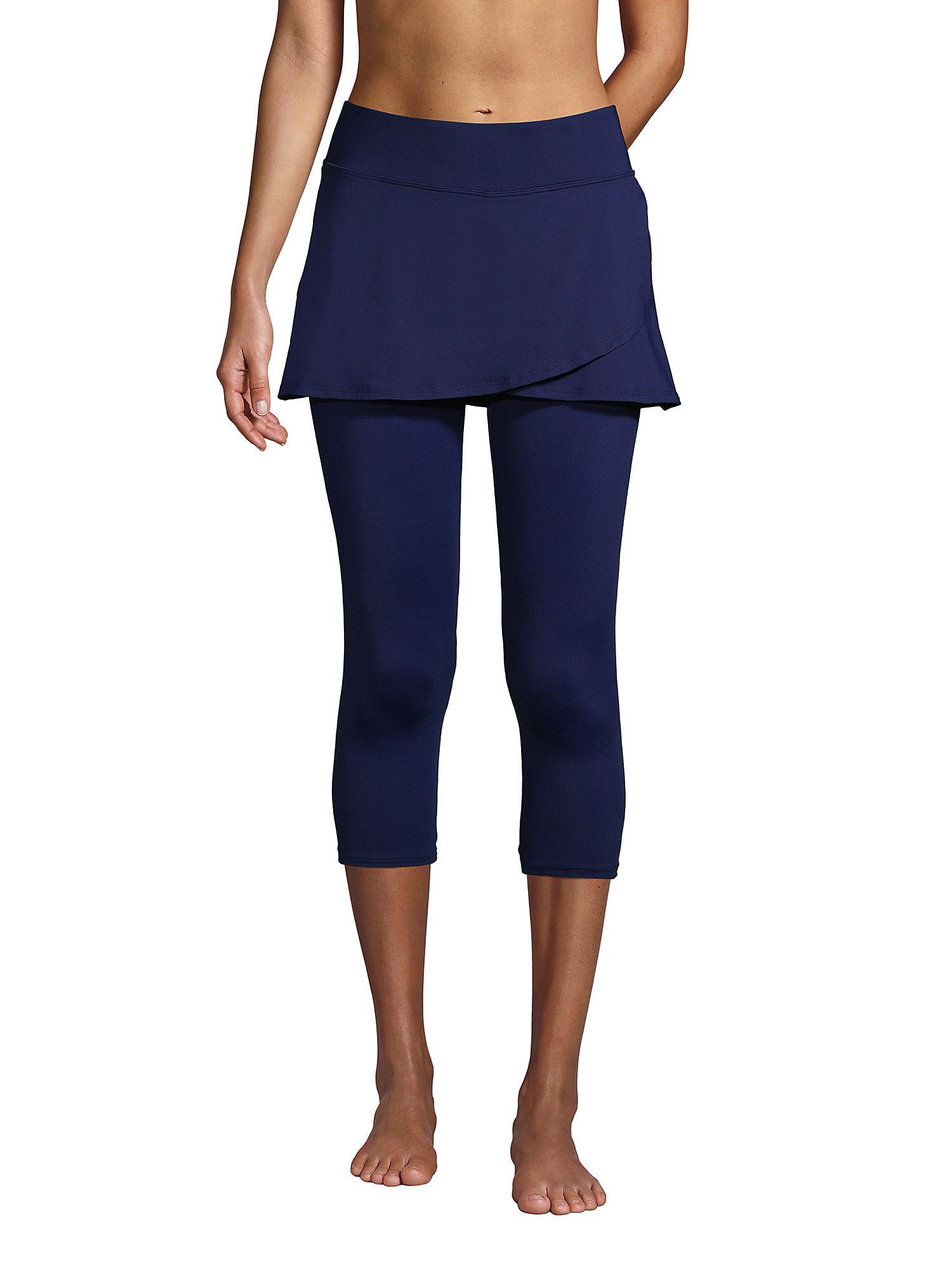 Lands' End Women's Chlorine Resistant High Waisted Modest Swim Leggings  with UPF 50 Sun Protection - Walmart.com