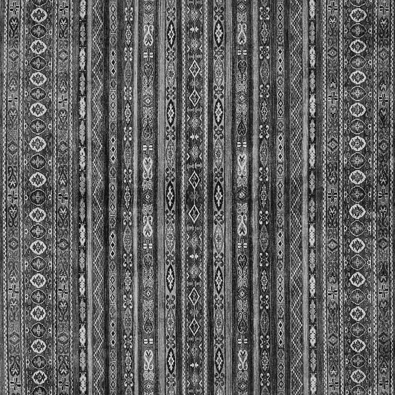 Ahgly Company Indoor Square Abstract Gray Modern Area Rugs, 4' Square