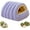 Purple Large(22.4*14.6*11.0in), variant on Removable and Washable Winter Closed-Off Cat Bed, Cotton Cat Bed, Cotton Soft Cozy Sleeping Nest, Comfortable Warm Secure Snuggle Hut for Cats, Closed-Off Plush Cats Cave for Pet Comfort