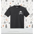 thumbnail image 2 of Shop4Ever Distressed Skull and Crossbones Pocket Size Toddler's Cotton T-Shirt 5T/6T Black, 2 of 6