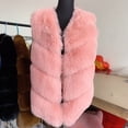 thumbnail image 3 of Blusa de Invierno para mujer, abrigo de piel sintética, chaleco esponjoso, chaqueta gruesa, abrigo de piel sintética, 3 of 5