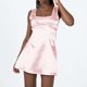 thumbnail image 3 of Mini Vestido De Cóctel Mini vestido de encaje sexy para mujer Sin espalda Satén Vestido sólido Club Party Wear (Rosa L) Cgtredaw para Mujer Rosa T XL, 3 of 6