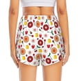 thumbnail image 2 of Lsque Oriental Cuisine Printed Women's Running Shorts with Liner Pockets,Elastic Quick Dry Workout Athletic Gym Yoga Shorts,Womens High Waist Shorts-XX-Large, 2 of 9