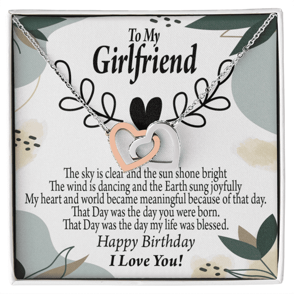 To My Girlfriend Happy Birthday Inseparable Necklace