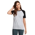 thumbnail image 1 of The Next Level Unisex Raglan Short-Sleeve T-Shirt - BLACK/ HTHR GRAY - M, 1 of 4