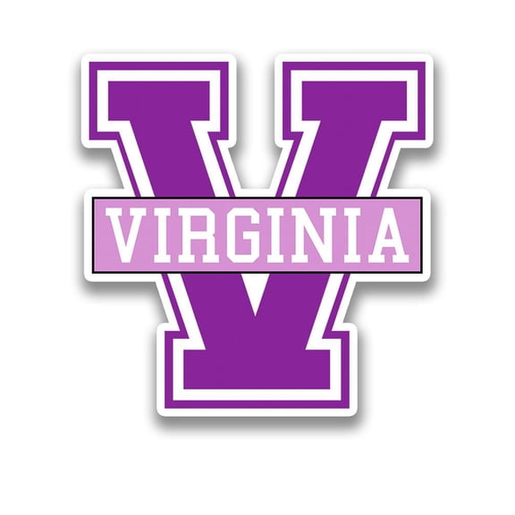 Smartprints Virginia Letter V Sticker -Image by Shutterstock, Vinyl Sticker