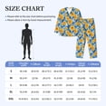 thumbnail image 4 of Salouo Ocean Wave Sunflower Print Button-Front Long Sleeve Pajama Set for Men, Soft 2Pjs Men's Long Sleeve Sleepwear-XX-Large, 4 of 7