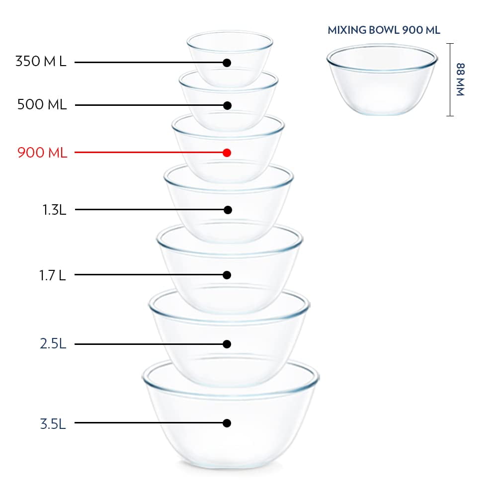 Buy Borosil Glass Mixing & Serving Bowls With Lids, Oven & Microwave Safe  Bowls, Set of 2 (350 ml each), Borosilicate Glass, Clear Online at Best  Prices in India - JioMart.