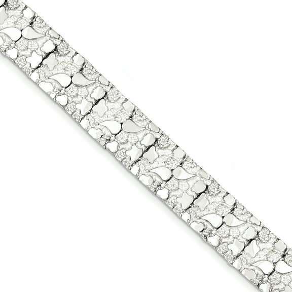 925 Sterling Silver Nugget Bracelet