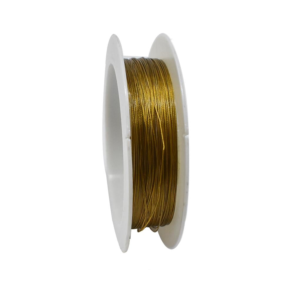 Tiger Tail Beading Wire, 39feet, Gold