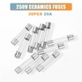 thumbnail image 3 of Unique Bargains 30pcs 20A Quick Blow Glass Tube Fuse Breaking Voltage 250V 6x30mm 0.24"x1.18" Fuse Glass Tube for Car, 3 of 6