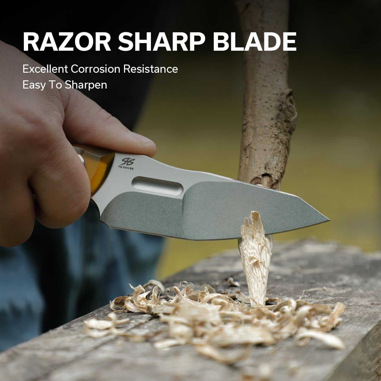 CIVIVI Fixed Blade Knife with Kydex Sheath, T-clip, Lanyard for Outdoor Carry, Propugnator Knife PG KNIVES Designed, 4.15" D2 Blade Ultem Handle C23002-3