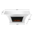 thumbnail image 6 of Afuera Living Modern Wood Crawford Electric Slim Line Fireplace in White, 6 of 11