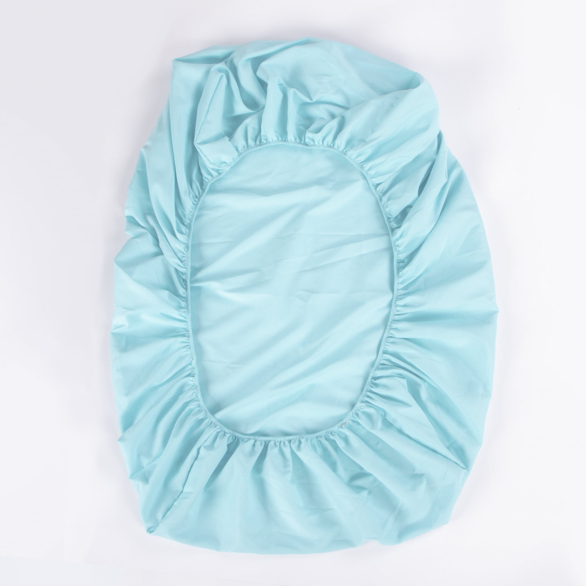 Flxxie Microfiber Toddler Sheet Set, Soft Crib Fitted Sheet Flat Sheet and Envelope Pillowcase, Baby Bedding Sheet & Pillowcase Sets, Aqua, 3 Piece