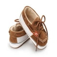 thumbnail image 4 of Infant Sneaker Baby Boy Toddler First Walkers Stitching Straps Soft Bottom Non-slip Casual Shoes, 4 of 6