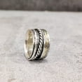 thumbnail image 5 of NEW Spinner Band, Meditation Ring, 925 Sterling Silver Ring, Spinning Thumb Ring, Two Tone Ring, Fidget Ring, Handmade Jewelry, Christmas Oxidized, Womans Band Ring, Anxiety Ring, Mans Band Gifts, 5 of 6