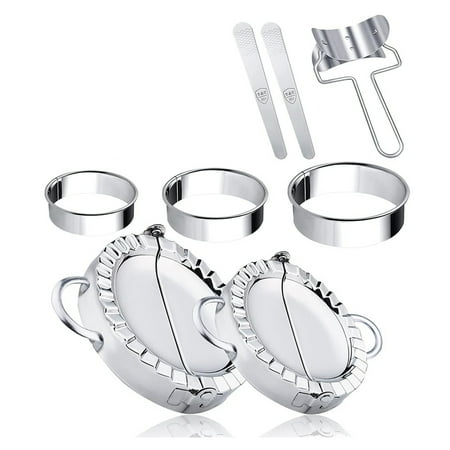 

WELPET Dumpling Maker Dumpling Mold Set and Cutter Dumpling Press Molds Dumpling Skin Maker Stuffing Spoon Flour Ring Cutter