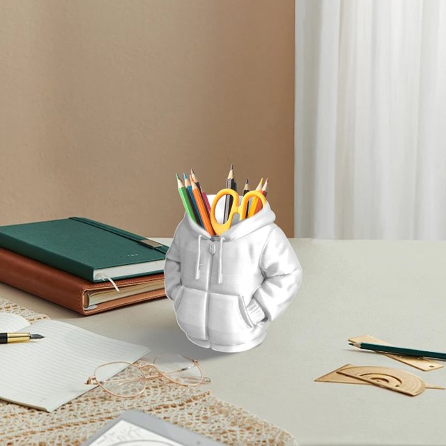 WHEANG Down Jacket Shaped Desktop Ornament: Versatile As Vase And Pen Holder