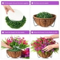 thumbnail image 5 of Artificial Faux Hanging Outdoor Flowers Plants Basket for Summer Outside Decoration, Fake Silk UV Resistant Look Real Colorful Daisy Fern in Planter for Home Porch Patio Garden Yard Decor, 5 of 7