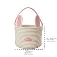 thumbnail image 3 of Sturdy Handwoven Materials Easters Rabbits Eggs Basket Convenient for Kids and Teachers During Festival Special Event, 3 of 9