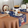 thumbnail image 6 of Table Runner 70 Inches Long for Kitchen Dining, Winter Elk, Dresser Scarf Farmhouse, Dining Table Decorations for Wedding/Parties, Christmas Vintage Deer Snowflake Navy 13 x 70 In, 6 of 9