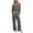 Grey, variant on Pajamas Women Set Womens Soft Pajamas Long Sleeve Crew Neck Sleepwear Nightwear Womens 2 Piece Lounge Set Cute Womens Fall Pajamas S