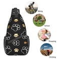 thumbnail image 6 of ZICANCN Crossbody Sling Bag for Men Women - Dog Pawprint Tracks Background Casual Shoulder Backpacks for Travel Sport Climbing Runners Daypack, 6 of 9