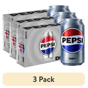 (3 pack) Diet Pepsi Cola Soda Pop, 12 fl oz (24 Cans)