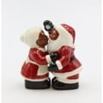 thumbnail image 2 of Ceramic African American Santa Couple Salt and Pepper Shakers Gift, 2 of 5