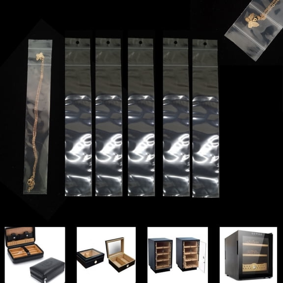 9.8x1.6" Double Ziplock PE Bags 100 Pack of Reclosable Long Plastic Bags QZS Clear Zipper Storage Bags Home Travel Accessories